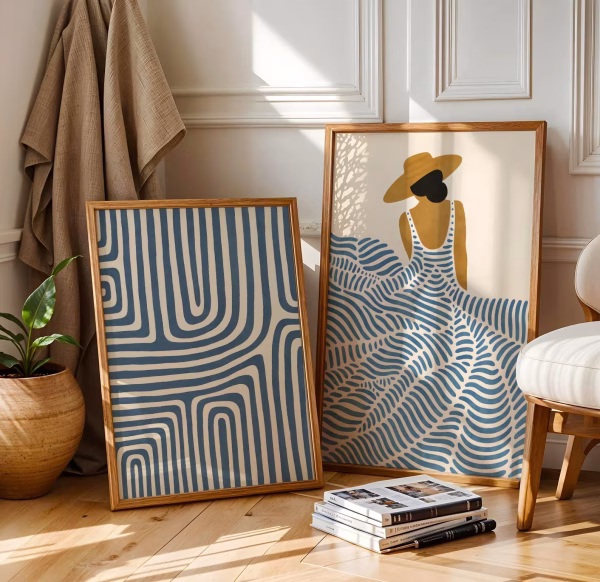 Lot de 2 Tableaux Personnes Abstraites