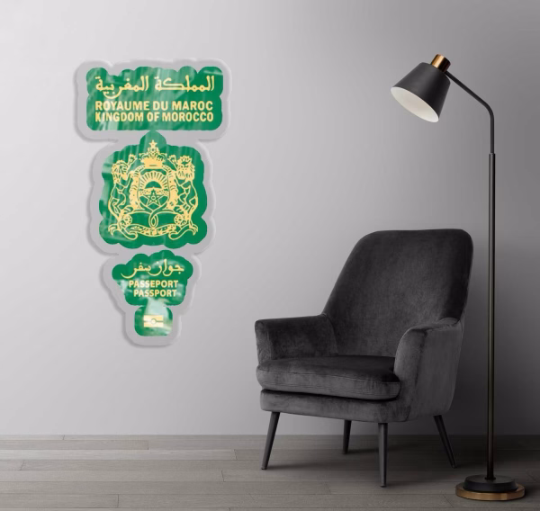 Tableau décoratif Passeport Marocain