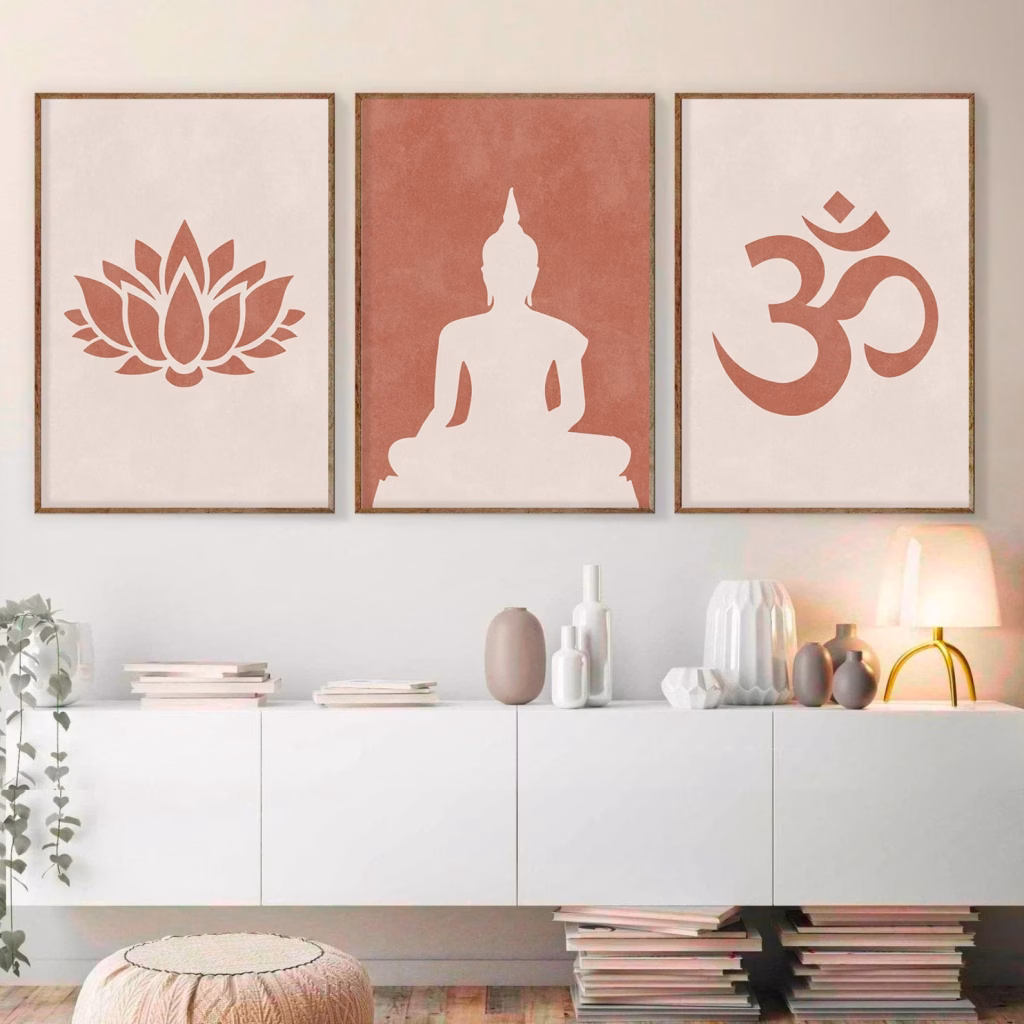 Lot de 3 Tableaux Zen