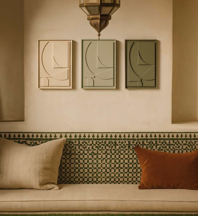 Set de 3 Tableaux en Bois 3D