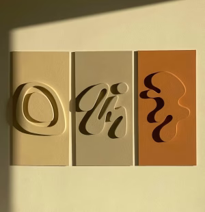 Tableaux Bois 3D Abstraits