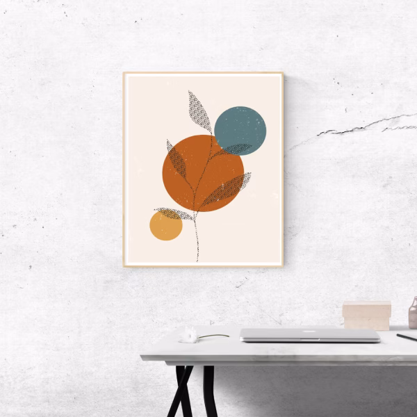 Lot de 3 Tableaux Abstraits Bohème