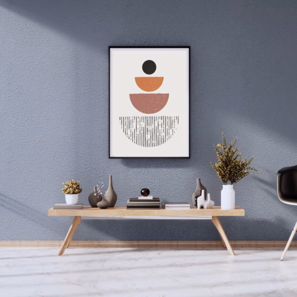 Lot de 3 Tableaux Abstraits Bohème