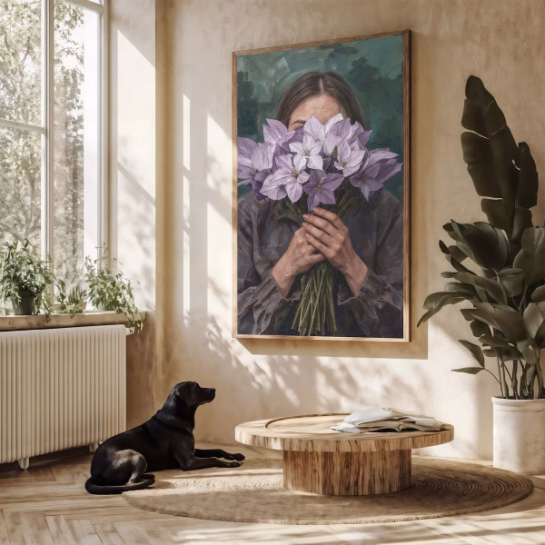 Ensemble de 3 Peintures Murales à l’Huile
