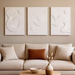 Lot de 3 œuvres d’art texturées