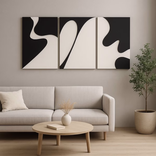 Tableaux Décoratifs Abstraits en noir