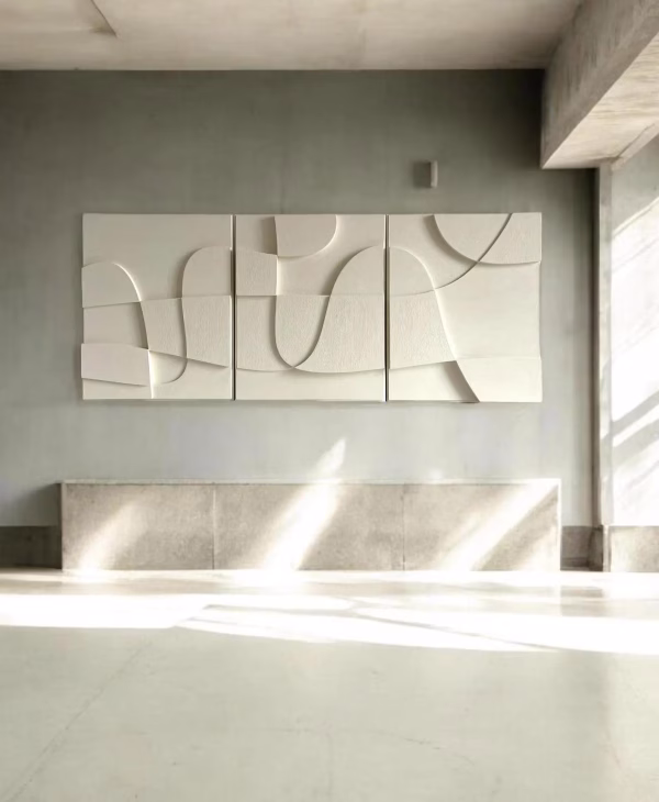 Tableaux muraux minimalistes en relief