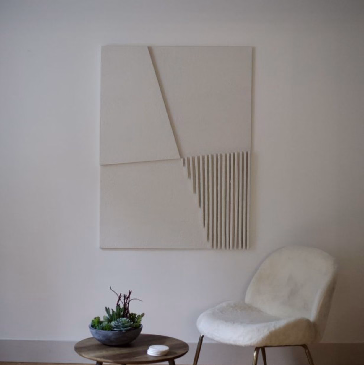 Tableau décoratif 3D en bois noir et blanc