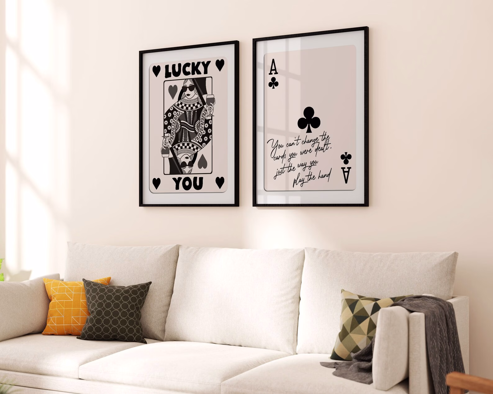 Tableaux décoratifs cartes à jouer