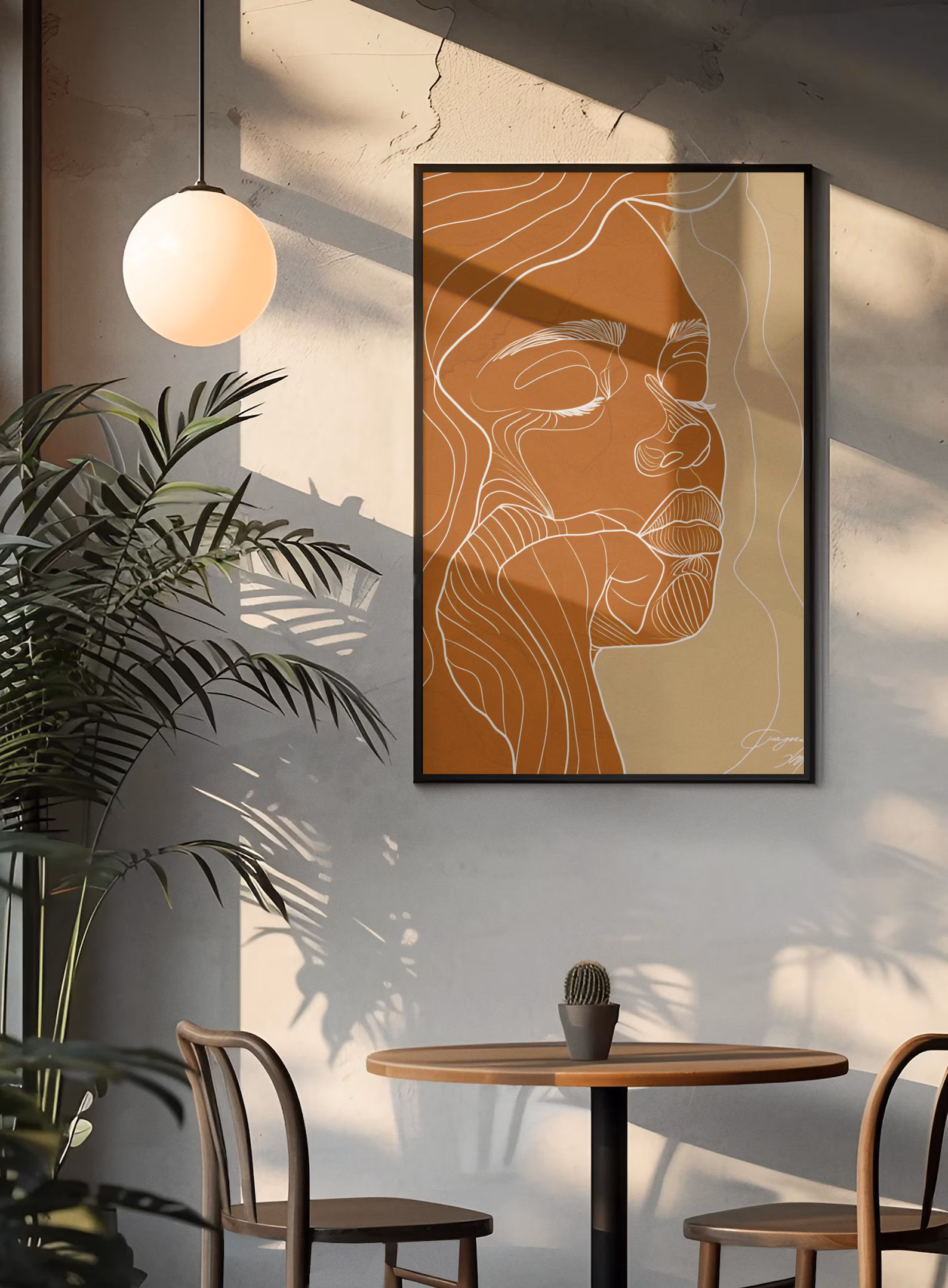 Tableau mural nordique minimaliste