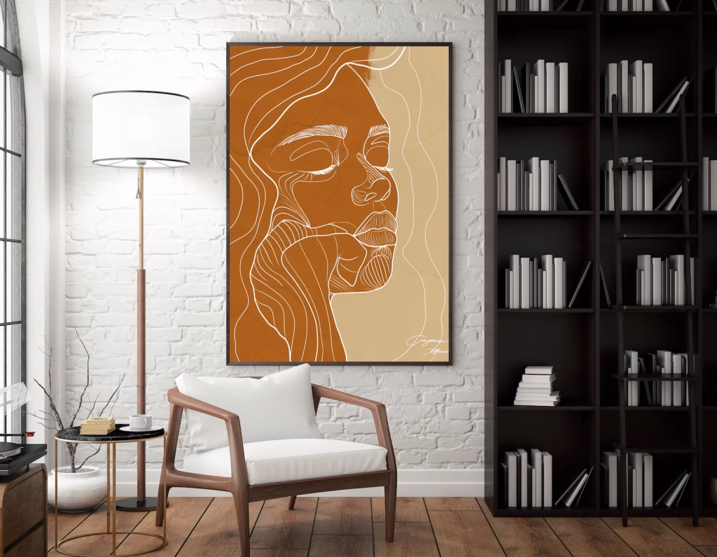 Tableau mural nordique minimaliste