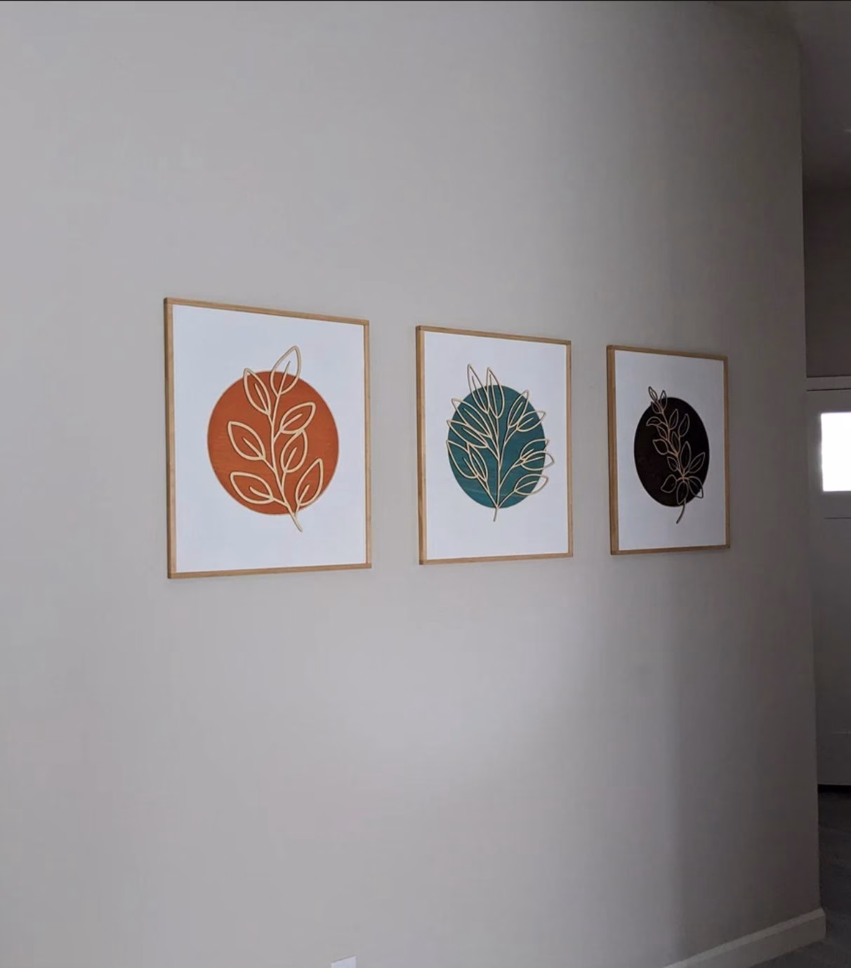 Ensemble de tableaux naturels en bois 3D