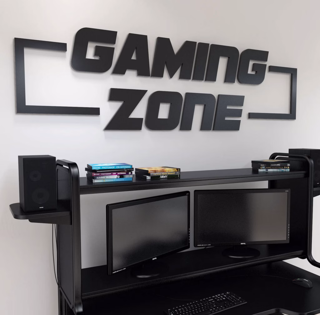 Décoration gaming murale en bois