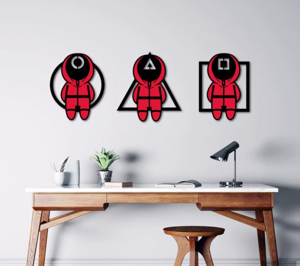 Décoration gaming murale en bois