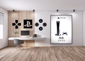 Décoration gaming murale en bois