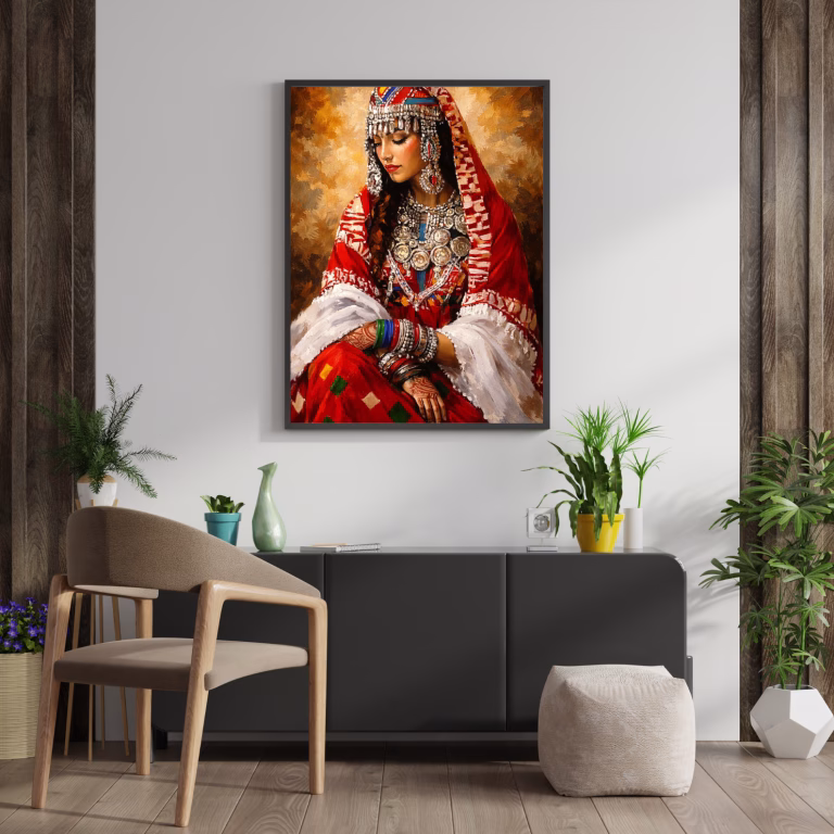 Tableau décoratif femme amazighe marocaine