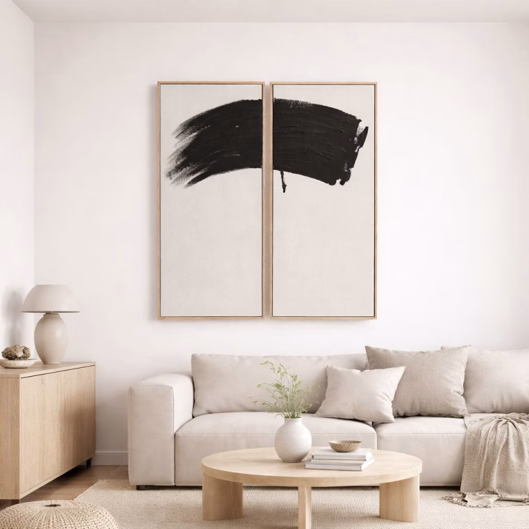 Tableaux Minimalistes Noir et Beige