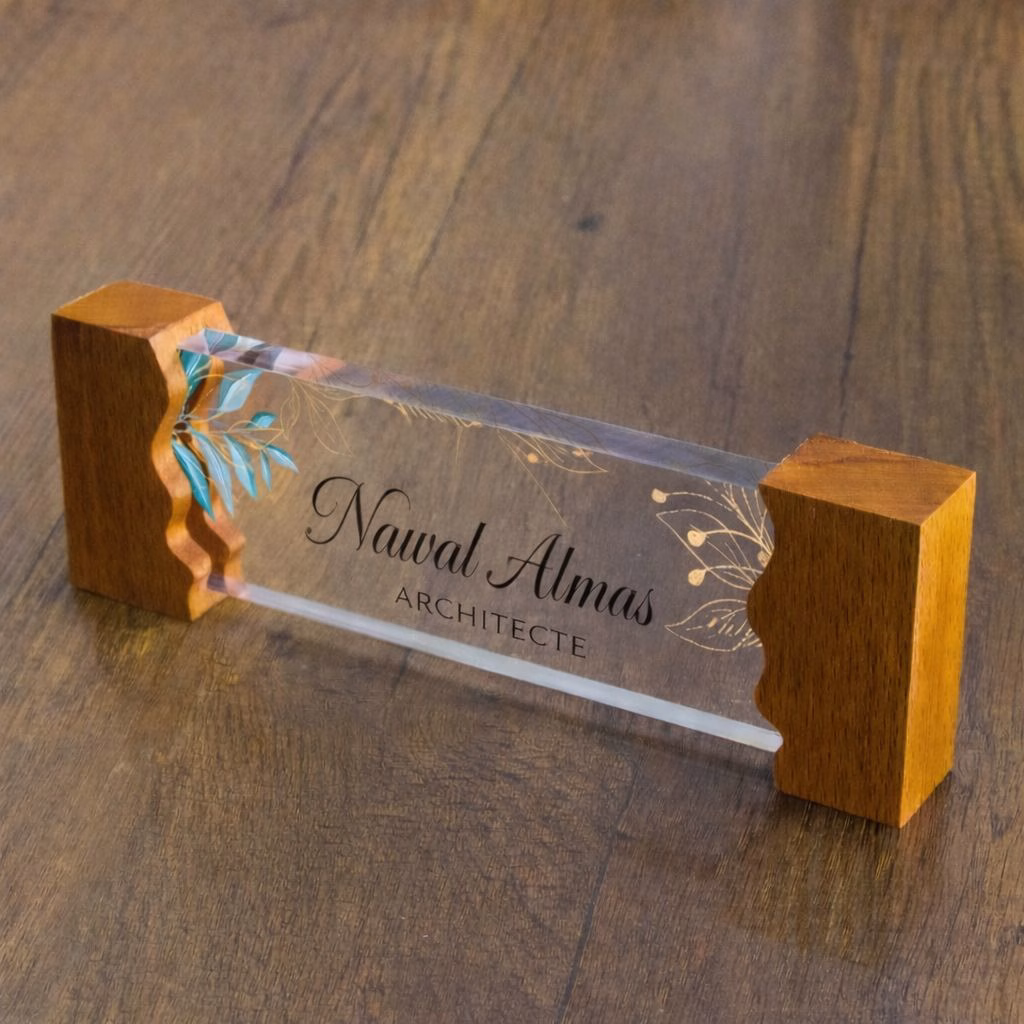 Plaque de bureau personnalisée