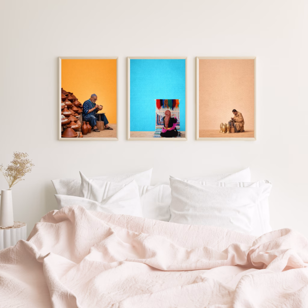 Triptyque tableaux Tbourida