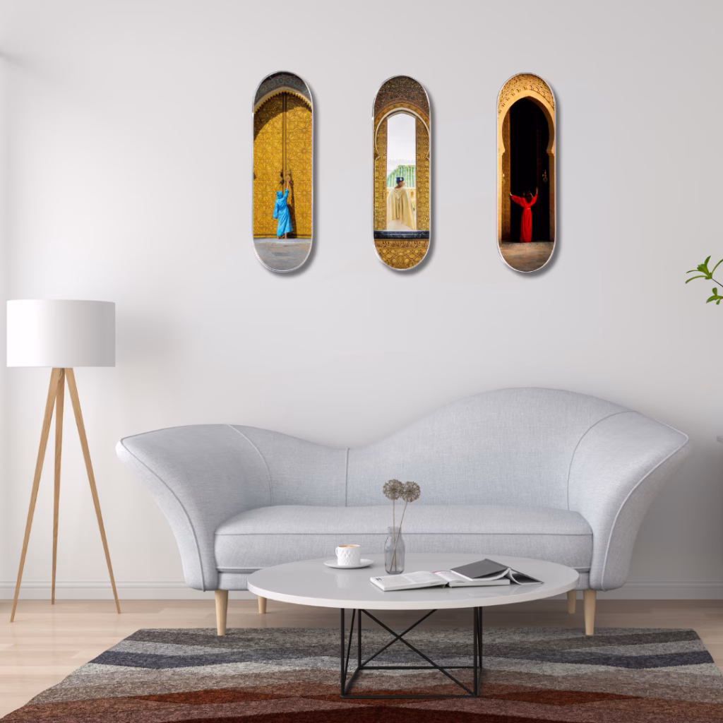 Ensemble 3 tableaux portes traditionnelles marocaines