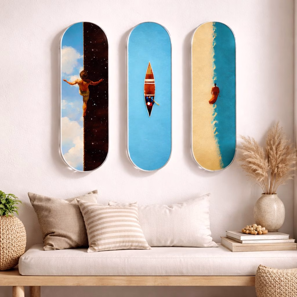 Ensemble 3 tableaux muraux design contemporain