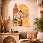 Décoration murale monuments du Maroc en bois et plexiglass