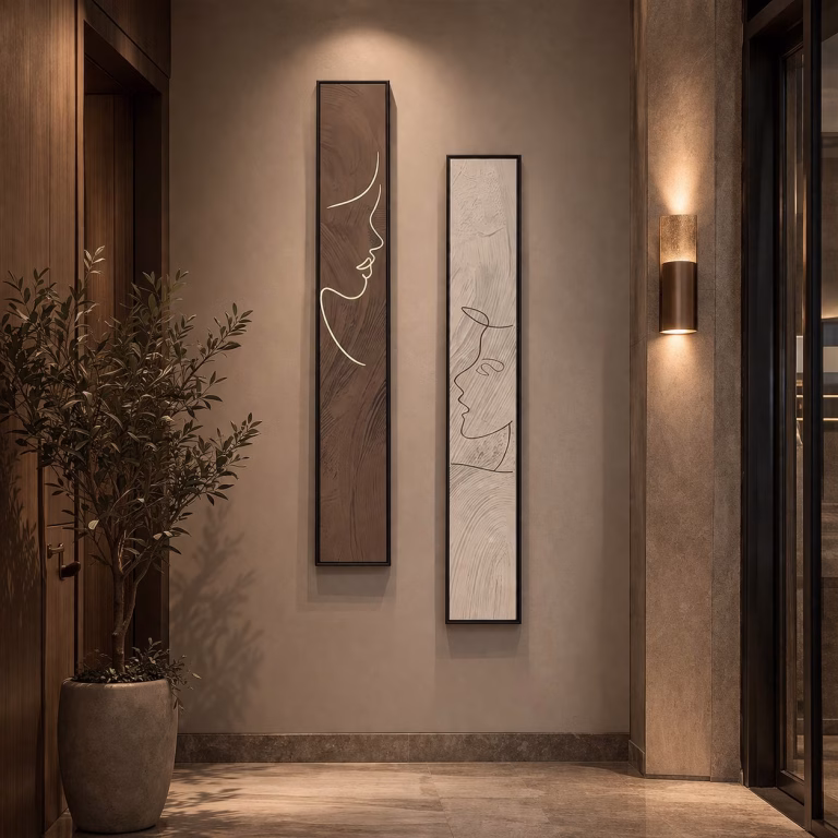 Tableau décoratif 3D visage minimaliste