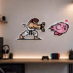 Décoration Murale Street Fighter vs Kirby | Art Gaming & Anime
