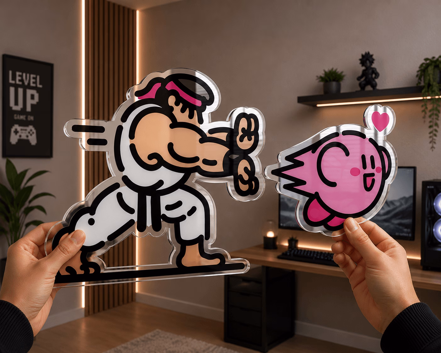 Décoration Murale Street Fighter vs Kirby | Art Gaming & Anime – Image 2