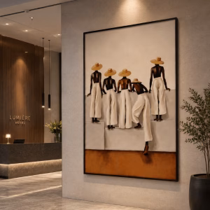 Tableau Femme Africaine Élégance Contemporaine