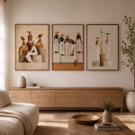 Triptyque Femmes Africaines – Style Moderne Minimaliste