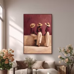 Tableau trois femmes aux chapeaux – Élégance bohème